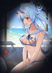 はしゃぎすぎて水着が外れちゃう女の子　その３５の画像