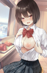 【露出狂】公然でエロい格好したりアソコやおっぱい晒したりしてる露出狂の女の子！　その５５の画像