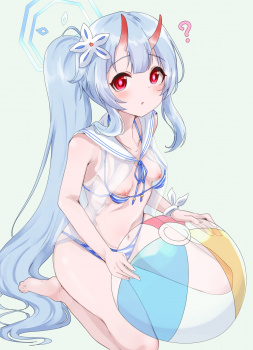 はしゃぎすぎて水着が外れちゃう女の子　その３６の画像