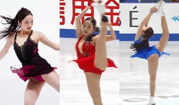 本田真凜ちゃんスケートでお股おっぴろげ！マンスジがエロい！の画像