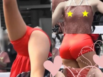 ノーブラで胸ポチ&乳揺れしちゃう娘たちのお祭りダンスステージ(LOVE☆2代目:再発見!ノーブ&チラダンス)の画像