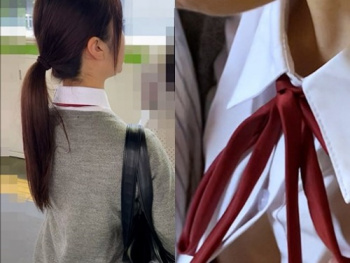 下校中の満員電車で痴漢師に乳首を転がされて股間を濡らす制服JK:痴漢記録日記vol.47【3人目:女子●生】の画像