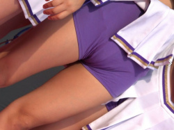 グラディエータースカートのキレイ系紫アンスコJDチア！（XYZ：4K 超高画質 チア No.017）の画像