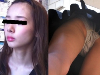 【一致率99.9%】現役モデルさん、逆さ撮りでパンチラ盗撮されてしまっていた(【顔出し】都会の美女のパンティ182:ぽんた)の画像