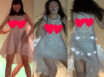 純白衣装が信じられない程”スケスケ”なダンスチームが発見されてしまう:【A】033 -dance ver-の画像