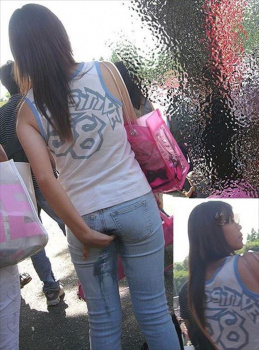 出先で公然とおし●こ漏らしちゃってるエロ画像 30枚の画像
