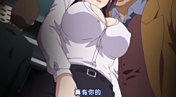 エロアニメ：痴漢の指テクでアソコを濡らしてしまう女教師！の画像