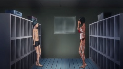 【エロアニメ動画】夏休み日焼けした巨乳のＪＫが更衣室で男子の精液大放出させちゃうの画像