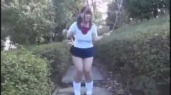 【JK中出し】ツインテールのムチムチ制服ルーズソックスJKとエッチしてるんだがデッカイお尻に目がいっちゃって肉感的で凄いなとの画像