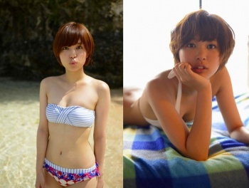荒井萌 スレンダーな水着&制服のグラビアエロ画像140枚!の画像