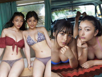 エリマリ ハーフ姉妹の激かわボインな水着グラビアほかエロ画像118枚!の画像