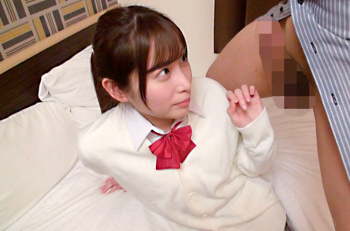 【美少女JK×中出し】黒髪ポニテの激カワ制服JK美少女♪ 巨大おじチンポで思春期キツマンに濃厚ザー汁種付けさるwwwの画像