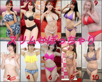 スリム好きか、ぽっちゃり好きか判別できる画像を作ったの画像