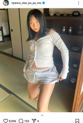 『にゃんこスター』アンゴラ村長、SNSにショーパンまくり上げショットを投稿してファン困惑の画像