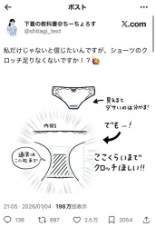 【画像】女さん「ショーツのクロッチ、足りなくないですか！？」の画像