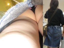 食い込みがやばい…素人の卑猥過ぎる下半身がまる見え！ガチでやばい街撮りエロ画像の画像