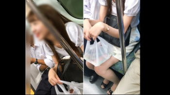 [感動の最終回動画] 彼氏とイチャイチャしてたSSS級モデル並美女のパンスト越し白パンティ＜パンチラ盗撮＞の画像