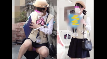 [はぐれめたる動画]《04青空に浮かぶ鮮やかパンティー♡足元から狙ったムチムチ太もも＆最高プリケツローアングル》《バス死角でM字開脚盗撮》＜パンチラ盗撮＞の画像