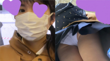 [空想世界動画] 制服 純粋美少女 めくり ライトアップ＜パンチラ盗撮＞の画像