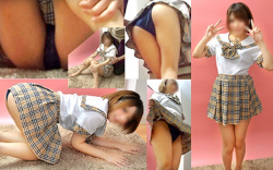 [やみつき！いちごパンツ動画] 素人パンチラ in 個人撮影会 vol.008 アキバ系制服モデル まりあちゃん＜パンチラ盗撮＞の画像