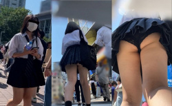 [国鳥カラス動画] 003 制服女子の黒生＜JKパンチラ盗撮＞の画像