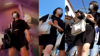 [フェイス動画] 学年トップクラスで可愛い黒ワンピ＜パンチラ盗撮＞の画像