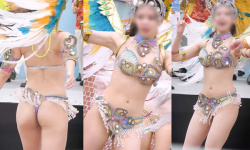 [samba-exotica動画] 【フェチ動画】4K！桃尻＆スーパーアイドルルックス！レインボーカラーに包まれる2023年度No.1な女子大生サンバクイーン＜盗撮＞の画像