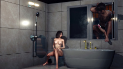 美少女が入浴中の浴室に全裸の男が窓から侵入するアニメーション “7pics”の画像