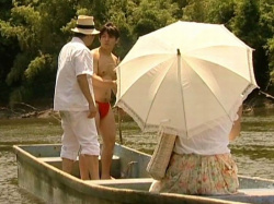《エロ動画》昭和の夏ふんどし男が川に飛び込み『その間、船でパコる。。。』濃厚なエロSEXは見もの！の画像