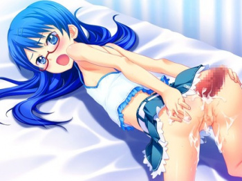 【二次】青い髪の女の子がエッチな体験してる二次エロ画像０４の画像