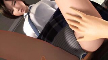 【3Dエロアニメ】ショトカJKの後輩と夏休みの誰もいない教室でエッチしたった♪勉強疲れにはちょうどいい運動になったよこりゃの画像
