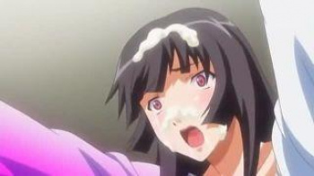 【エロアニメ】巫女姿の女性が薬欲しさに男性に平伏してフェラなんかしてあげるんです…でも顔射されてアナルに挿入されて雑な扱いされてんなぁの画像