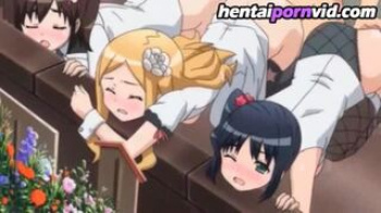 【エロアニメ】アイドルが本番前に楽屋でエッチしてるなんて誰が想像するか…しかもマネージャーと4Pしてるんだぜの画像