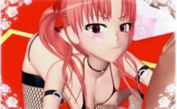 【3Dエロアニメ】ピンク髪ツインテールの網タイツ女がハゲオヤジとセクロスしまくってますけどの画像