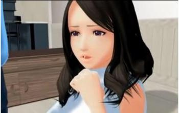 【3Dエロアニメ】キレイなおばさんと家でふたりっきりになった男の子はパンチラで悩殺されてフル勃起…でフェラしてもらっちゃったよの画像