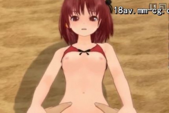 ［3Dエロアニメ］夕暮れのビーチでビキニの女の子が青姦…なんと相手はお兄ちゃんですか…最後に中出しまでしてるけどいいんですか？の画像