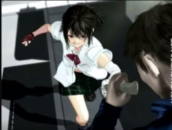 ［3Dエロアニメ］刀を振り回す戦うJKは仲間の女の子を救うべく化け物みたいな男に立ち向かうも逃げられてしまうの画像