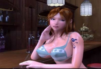 ［3Dエロアニメ］酒場でくつろいでいた女航海士は鮫の魚人にしびれ薬を飲まされて凌辱されてしまう…お姉さんがセクシーすぎるからいけないんだよの画像