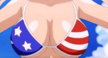 ［エロアニメ］地味系メガネ女子と浜辺でエッチしちゃったら一緒に来ていた女の子たちにバレちゃって乱交になっちゃいましたの画像