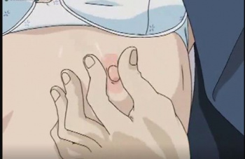 ［エロアニメ］ツインテールJKは先輩男子とビル屋上のトイレ個室に入り込みエッチし始めちゃったのだ♪途中で客が入ってきても声を潜めてセクロス継続の画像