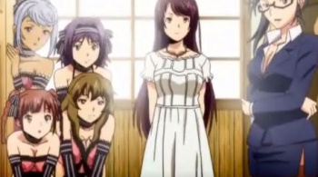［エロアニメ］一番最初に孕んだ女が正妻になれるなんてルールを作ったもんだからとんだハーレム状態で多人数相手にエッチするのも大変なのだの画像
