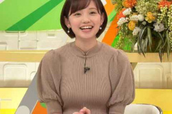 田中瞳アナ、ニットおっぱいがエロい！巨乳になってきたｗｗｗｗｗｗｗ【GIFあり】の画像