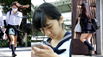 【eros1109街撮りJK】制服姿とピチピチの白い肌がエロスを醸し出す何処かで見たことがあるかもしれないJK盗撮画像45の画像