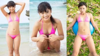 【沖田彩花5】健康的な日焼けとムッチリとした肉感的でエッチなカラダを小さめなビキニで堪能する水着画像の画像