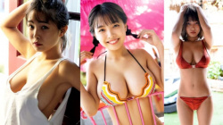 【寺本莉緒4】150cmでB88のGカップ巨乳のド迫力ボデイに目が釘付けになる水着写真集画像の画像