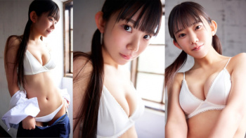 【長澤茉里奈2】少女のような童顔に対してFカップの巨乳というギャップが素晴らしいフェチ要素満載のグラビア画像②の画像
