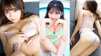 【十味8】顔だけでも十分イケる149cmの美ボディ・美バストがエロ可愛い水着グラビア画像③の画像