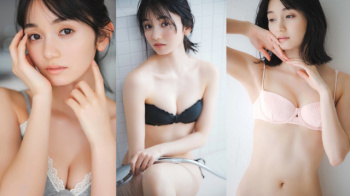 【熊澤風花1】20歳になった清楚感漂う美少女の白く薄いカラダを水着でじっくりと堪能するグラビア画像の画像