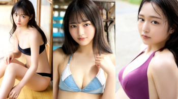 【鎮目のどか1】あどけなさの中に妖艶さをあわせ持ち引き込まれるほどの圧倒的透明感のある超絶美少女の水着姿を堪能するグラビア画像①の画像