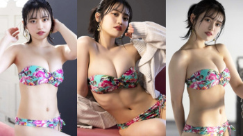 【石浜芽衣2】小さめな水着で披露するプリケツ具合がエロいまだあどけなさの残るかなり美人な21歳の虹コンメンバー②の画像